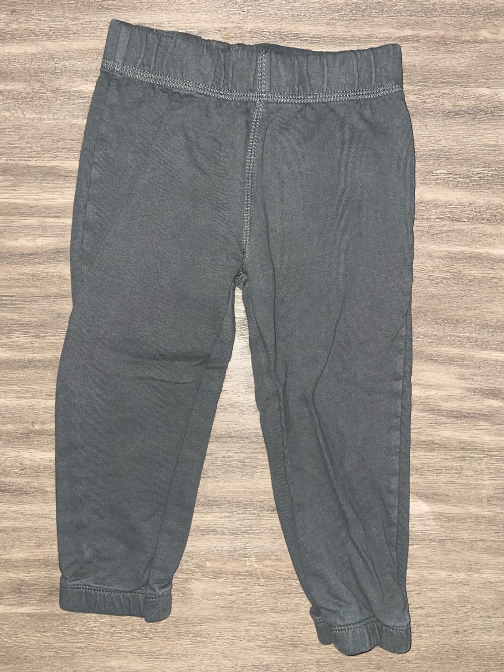 3-Piece Outfit Set – Blue Striped Bodysuit, Gray Zip Vest & Charcoal Pants - Picture 4 of 4
